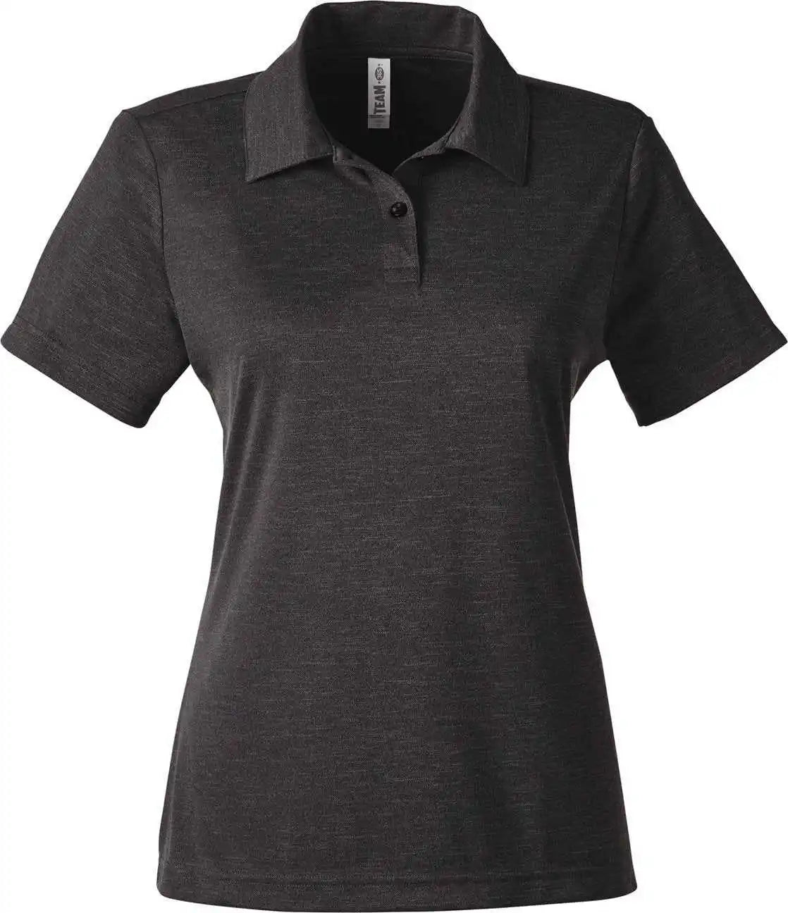 Team 365 Tt51hw Ladies’ Zone Sonic Heather Performance Polo - Black