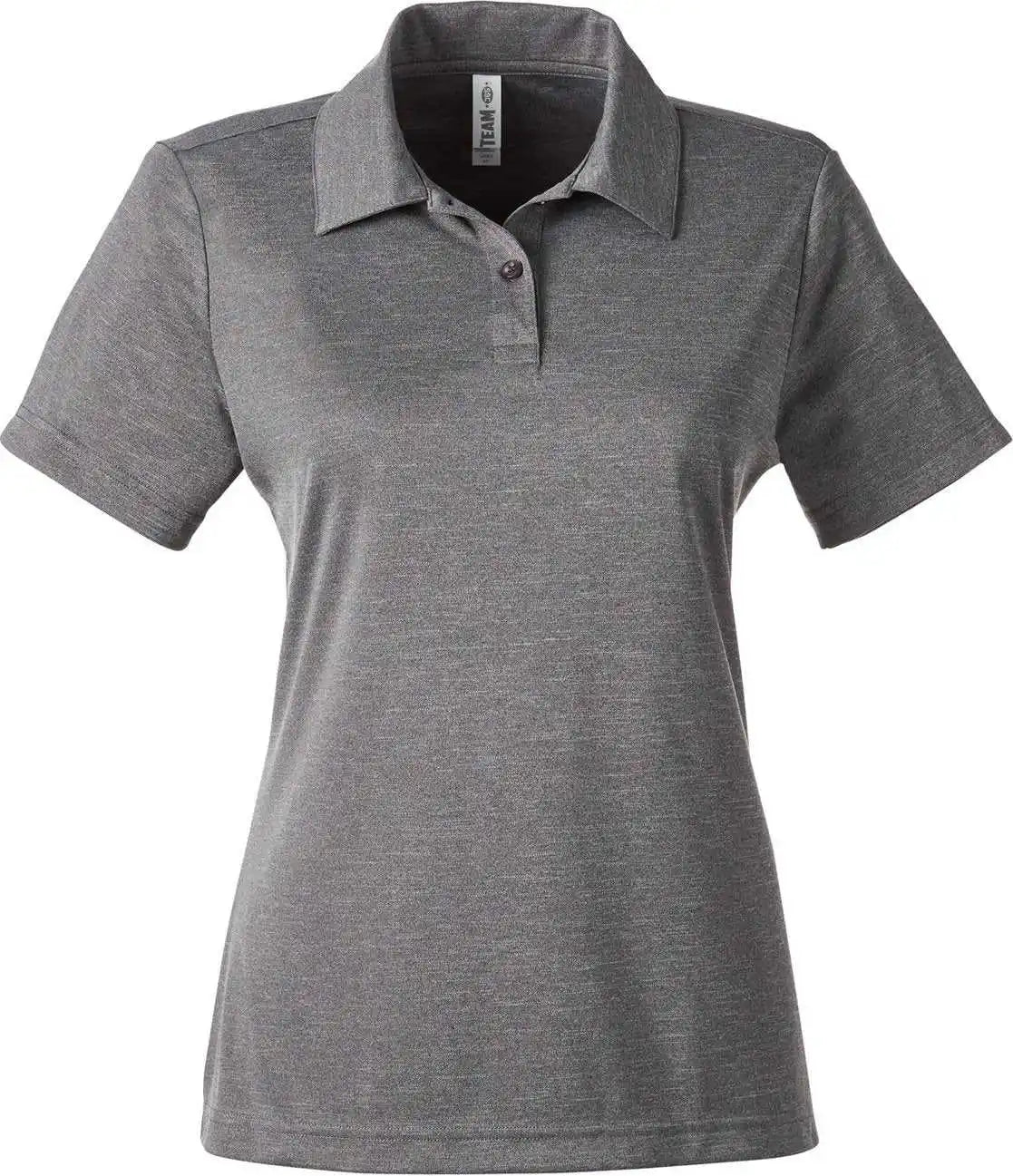 Team 365 Tt51hw Ladies’ Zone Sonic Heather Performance Polo - Dark Gray Heatherr