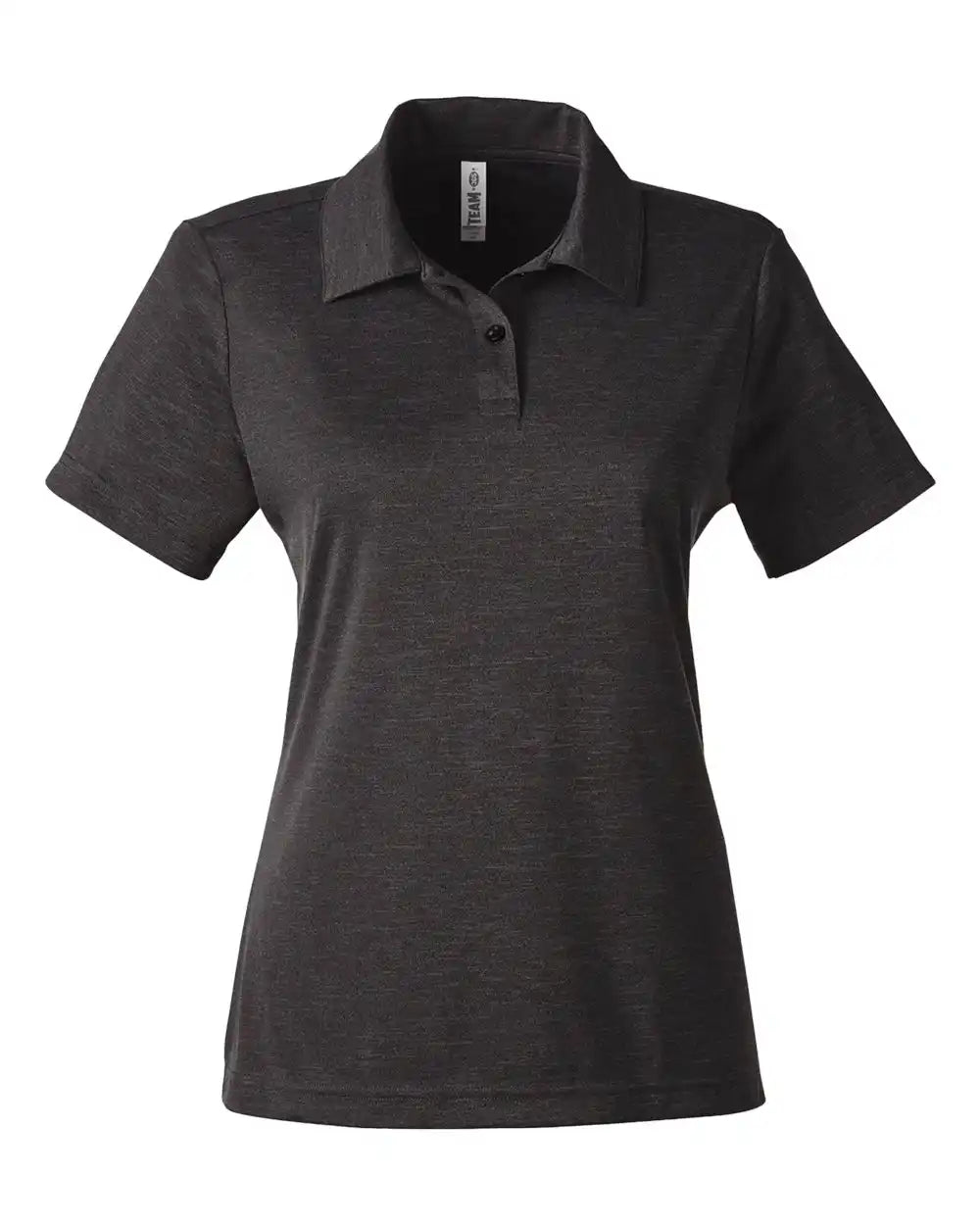 Team 365 Tt51hw Women’s Zone Sonic Heather Performance Polo - Black - Xs