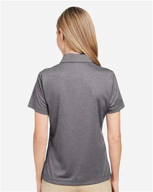 Team 365 Tt51hw Women’s Zone Sonic Heather Performance Polo - Dark Grey