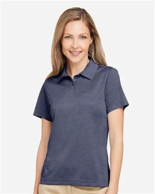Team 365 Tt51hw Women’s Zone Sonic Heather Performance Polo - Sport Dark Navy