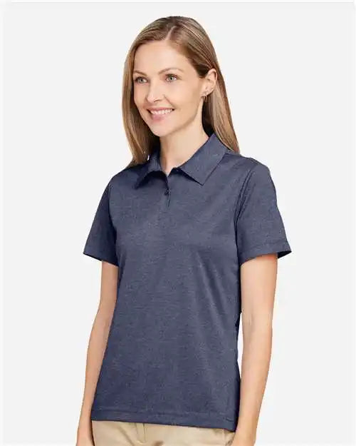 Team 365 Tt51hw Women’s Zone Sonic Heather Performance Polo - Sport Dark Navy