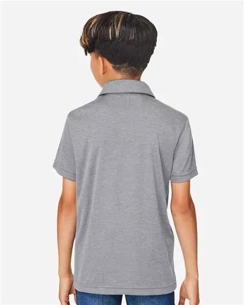 Team 365 Tt51hy Youth Zone Sonic Heather Performance Polo - Athletic