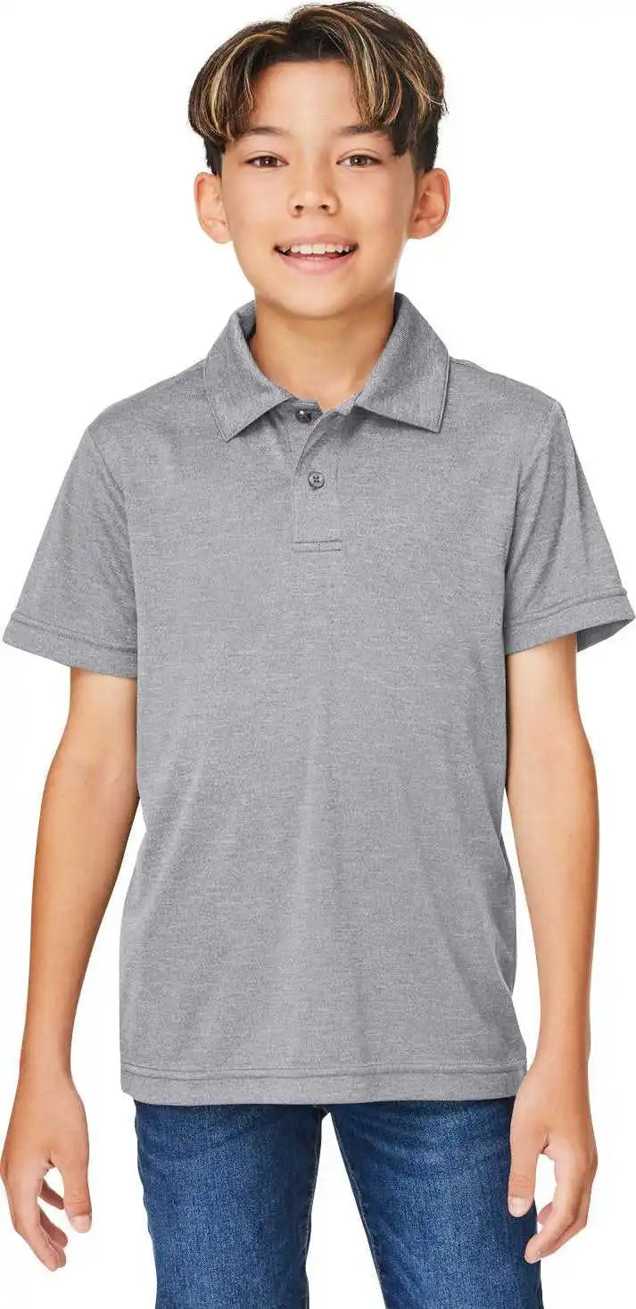 Team 365 Tt51hy Youth Zone Sonic Heather Performance Polo Athletic Heather