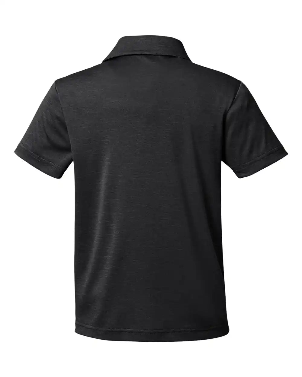 Team 365 Tt51hy Youth Zone Sonic Heather Performance Polo - Black - s