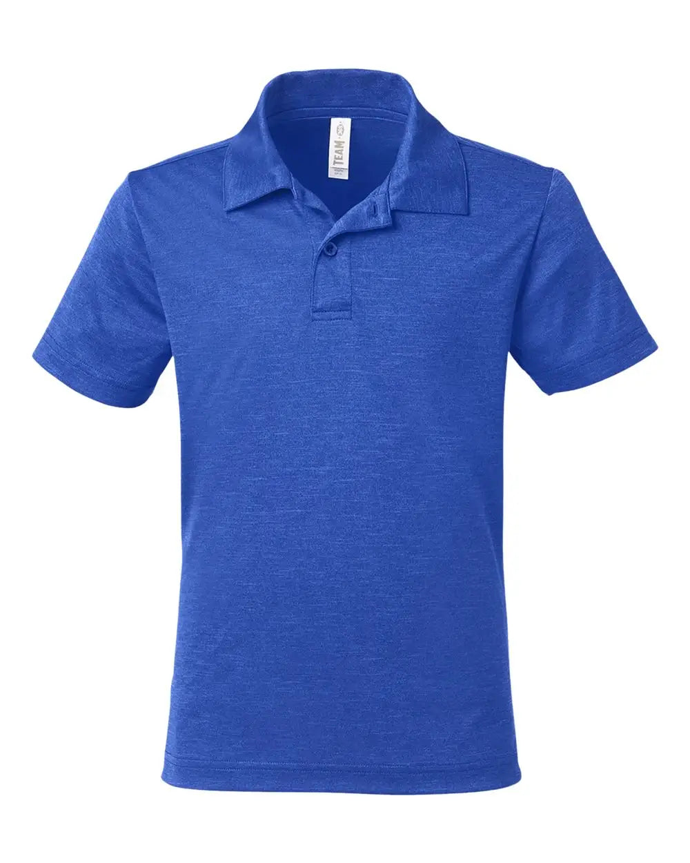 Team 365 Tt51hy Youth Zone Sonic Heather Performance Polo - Sport Royal - Sp Royal Heather / s