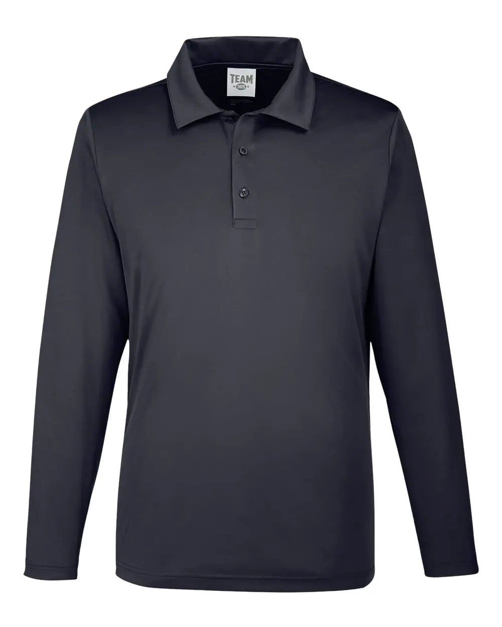 Team 365 Tt51l Men’s Zone Performance Long Sleeve Polo - Black - Xs