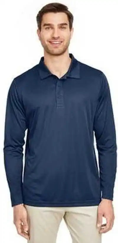 Team 365 Tt51l Men’s Zone Performance Long Sleeve Polo Sport Dark Navy