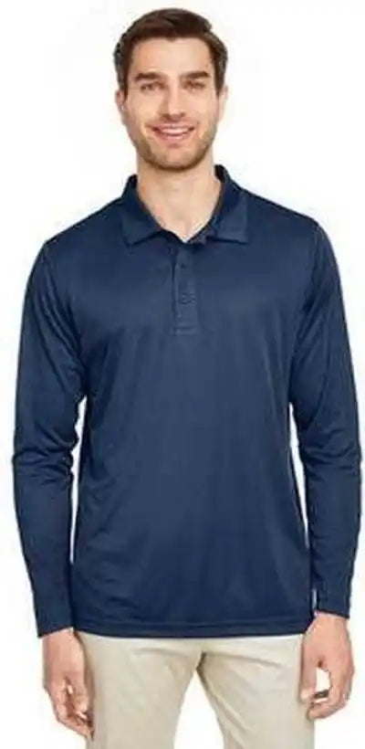 Team 365 Tt51l Men’s Zone Performance Long Sleeve Polo Sport Dark Navy