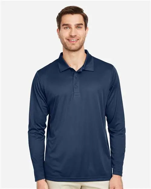 Team 365 Tt51l Men’s Zone Performance Long Sleeve Polo - Sport Dark Navy