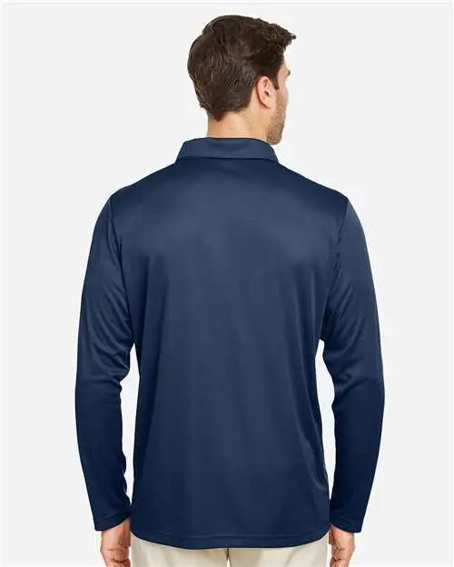 Team 365 Tt51l Men’s Zone Performance Long Sleeve Polo - Sport Dark Navy