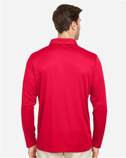 Team 365 Tt51l Men’s Zone Performance Long Sleeve Polo - Sport Red