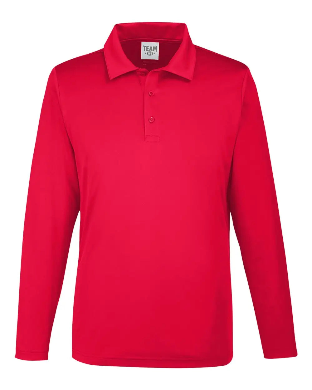 Team 365 Tt51l Men’s Zone Performance Long Sleeve Polo - Sport Red - Xs
