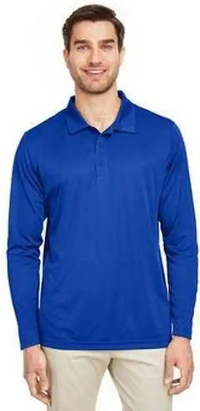 Team 365 Tt51l Men’s Zone Performance Long Sleeve Polo - Sport Royal