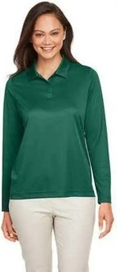 Team 365 Tt51lw Ladies’ Zone Performance Long Sleeve Polo Sport Forest