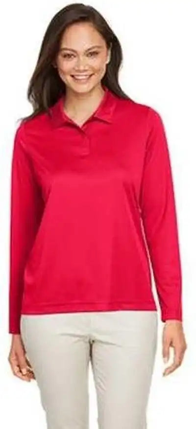 Team 365 Tt51lw Ladies’ Zone Performance Long Sleeve Polo - Sport Red