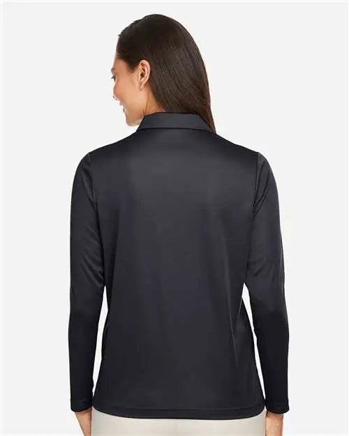 Team 365 Tt51lw Women’s Zone Performance Long Sleeve Polo - Black