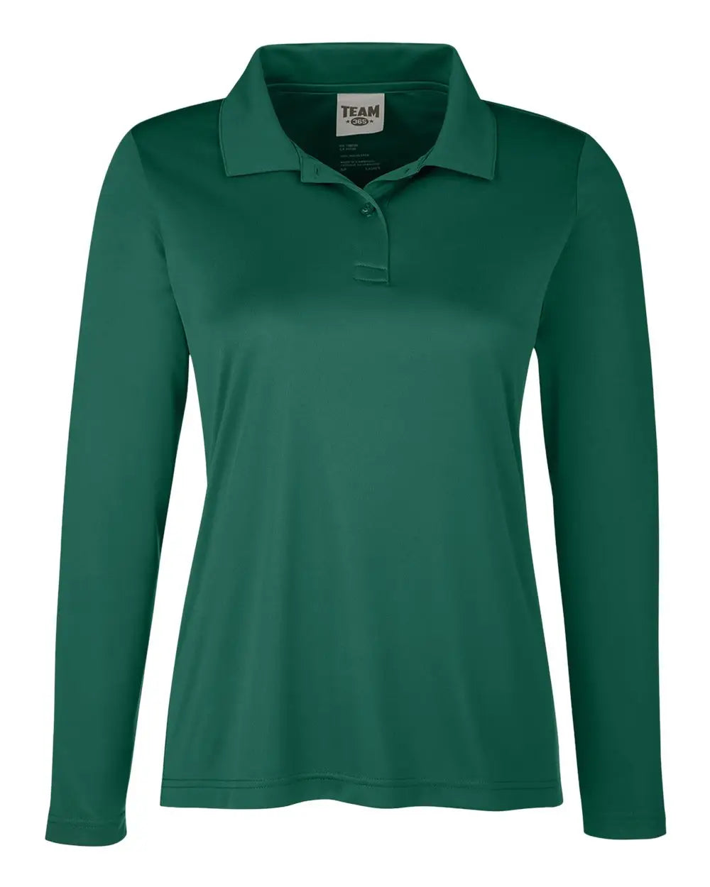 Team 365 Tt51lw Women’s Zone Performance Long Sleeve Polo - Sport Forest - Xs