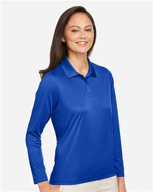 Team 365 Tt51lw Women’s Zone Performance Long Sleeve Polo - Sport Royal