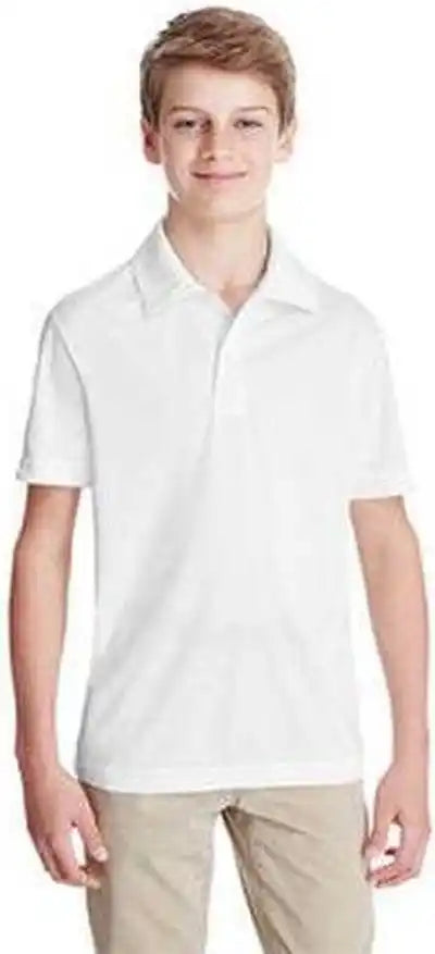 Team 365 Tt51y Youth Zone Performance Polo White