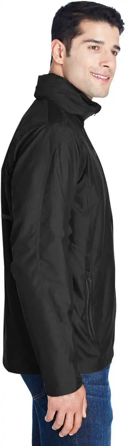 Team 365 Tt70 Adult Conquest Jacket with Mesh Lining Black