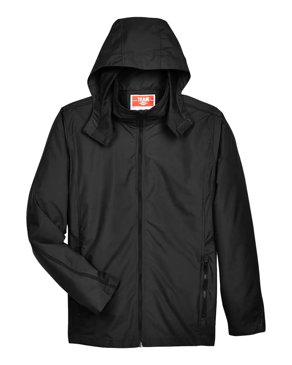 Team 365 Tt70 Unisex Conquest Jacket with Mesh Lining - Black