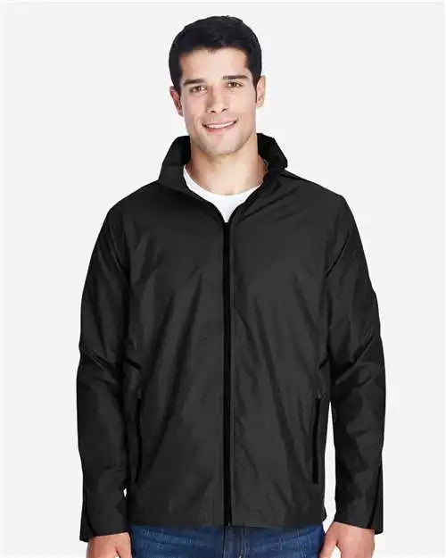 Team 365 Tt70 Unisex Conquest Jacket with Mesh Lining - Black