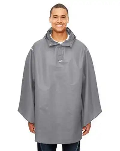 Team 365 Tt71 Adult Zone Protect Packable Poncho - Sport Graphite - Dark Gray / one Size Fits Most