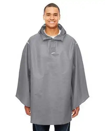 Team 365 Tt71 Adult Zone Protect Packable Poncho - Sport Graphite - Dark Gray / one Size Fits Most