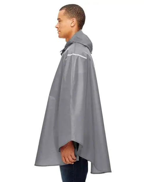 Team 365 Tt71 Unisex Zone Protect Packable Poncho - Sport Graphite - Dark Gray / one Size Fits Most