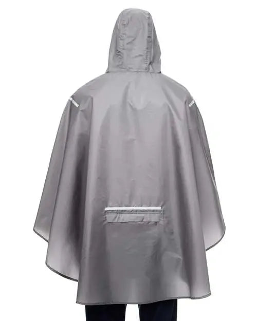 Team 365 Tt71 Unisex Zone Protect Packable Poncho - Sport Graphite - Dark Gray / one Size Fits Most