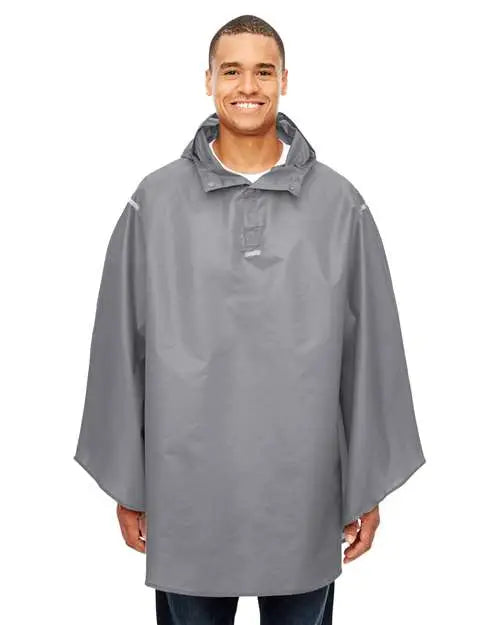 Team 365 Tt71 Unisex Zone Protect Packable Poncho - Sport Graphite