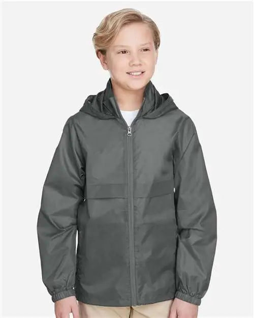 Team 365 Tt73y Youth Zone Protect Lightweight Jacket - Sport Graphite