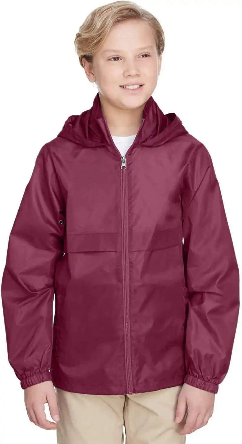Team 365 Tt73y Youth Zone Protect Lightweight Jacket - Sport Maroon