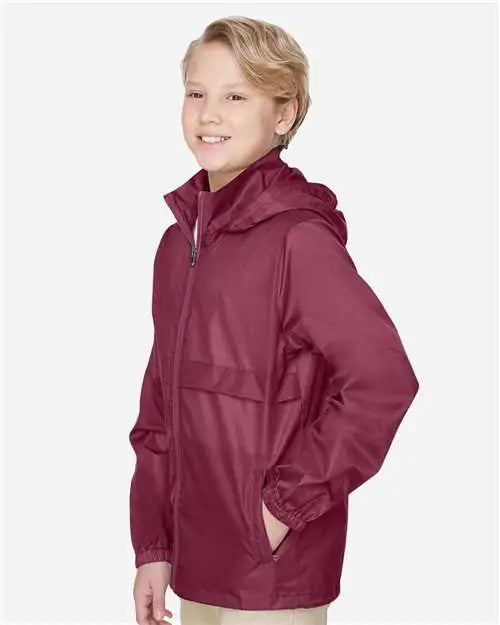 Team 365 Tt73y Youth Zone Protect Lightweight Jacket - Sport Maroon