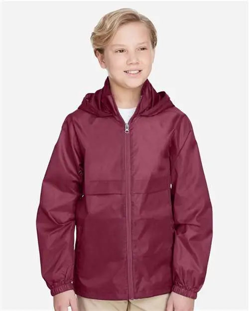 Team 365 Tt73y Youth Zone Protect Lightweight Jacket - Sport Maroon