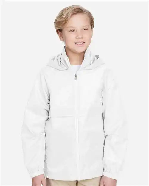 Team 365 Tt73y Youth Zone Protect Lightweight Jacket - White