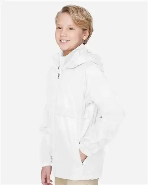 Team 365 Tt73y Youth Zone Protect Lightweight Jacket - White