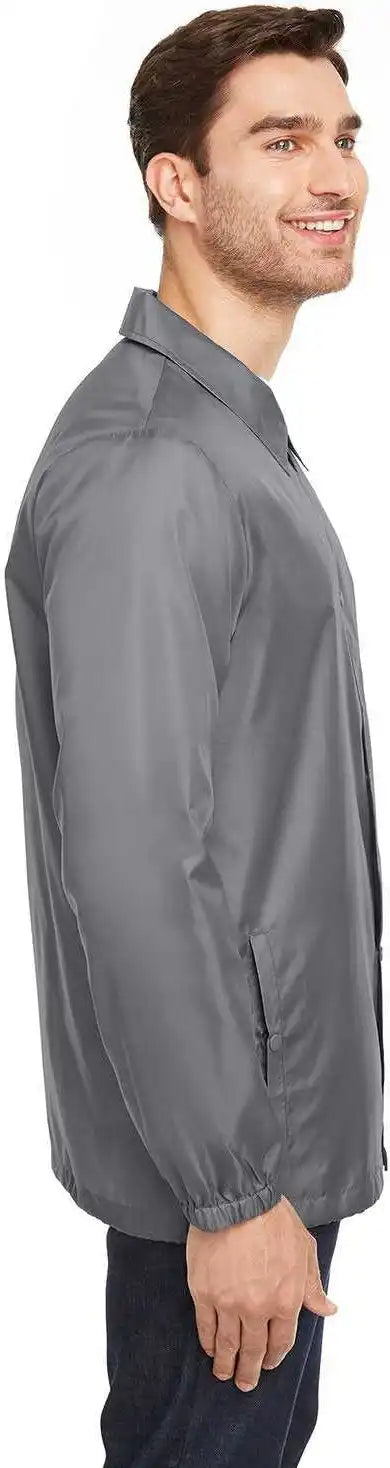Team 365 Tt75 Adult Zone Protect Coaches Jacket - Sport Graphite