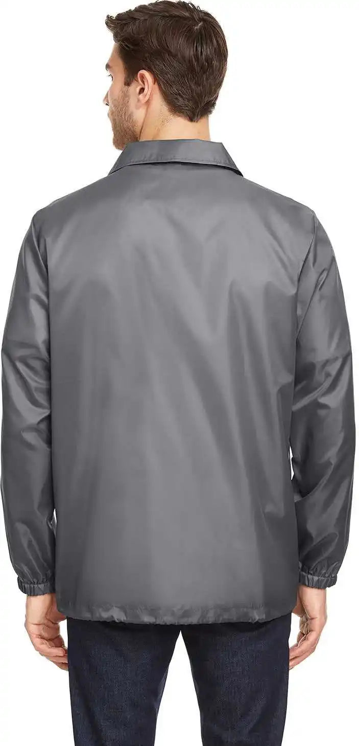 Team 365 Tt75 Adult Zone Protect Coaches Jacket - Sport Graphite