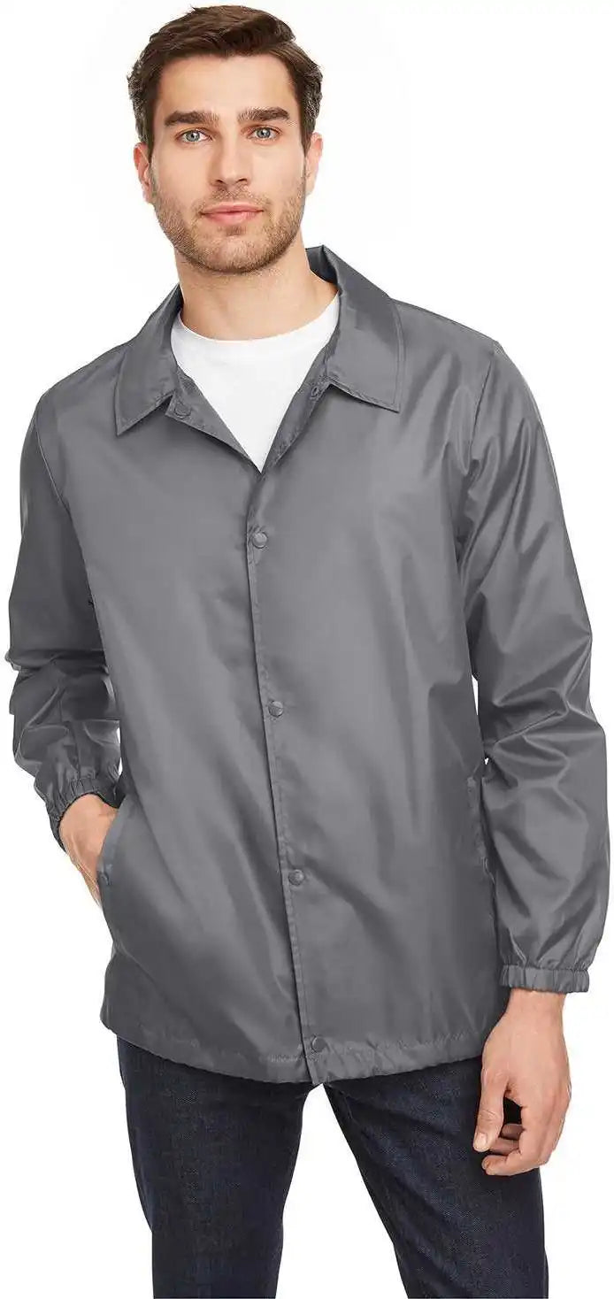 Team 365 Tt75 Adult Zone Protect Coaches Jacket - Sport Graphite