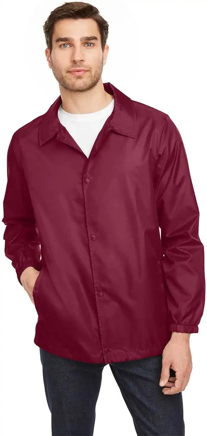 Team 365 Tt75 Adult Zone Protect Coaches Jacket - Sport Maroon