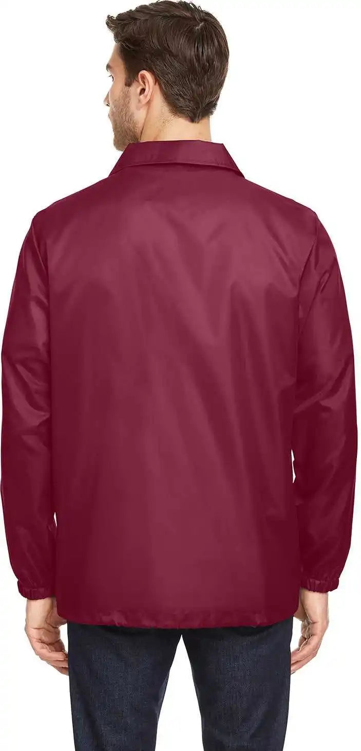 Team 365 Tt75 Adult Zone Protect Coaches Jacket - Sport Maroon