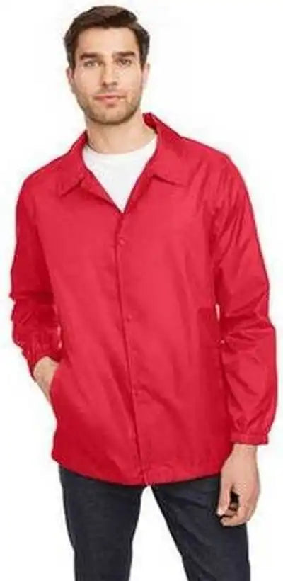 Team 365 Tt75 Adult Zone Protect Coaches Jacket - Sport Red