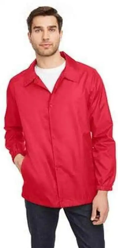 Team 365 Tt75 Adult Zone Protect Coaches Jacket - Sport Red