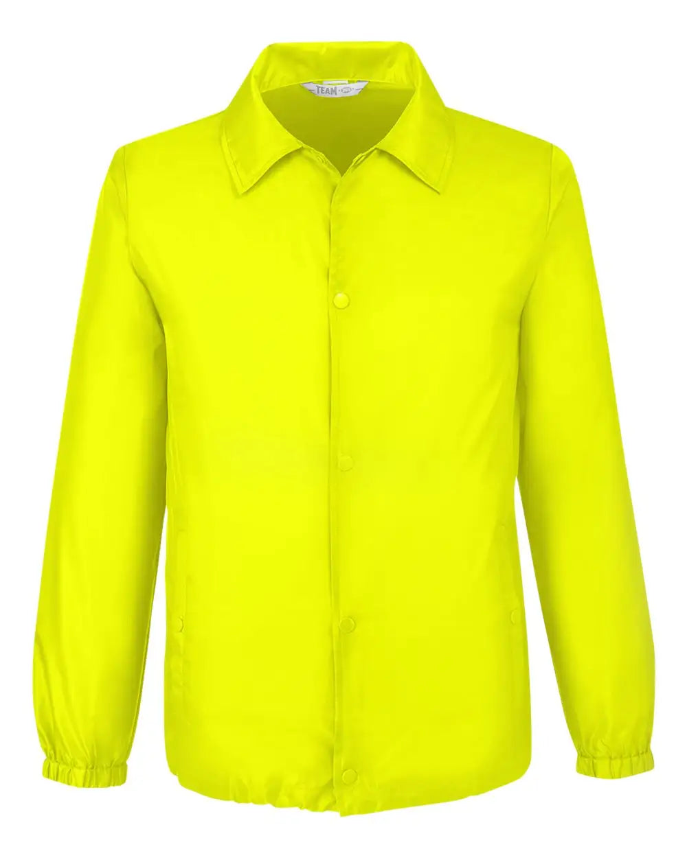 Team 365 Tt75 Unisex Zone Protect Coaches Jacket - Safety Yellow