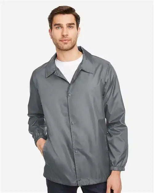 Team 365 Tt75 Unisex Zone Protect Coaches Jacket - Sport Graphite