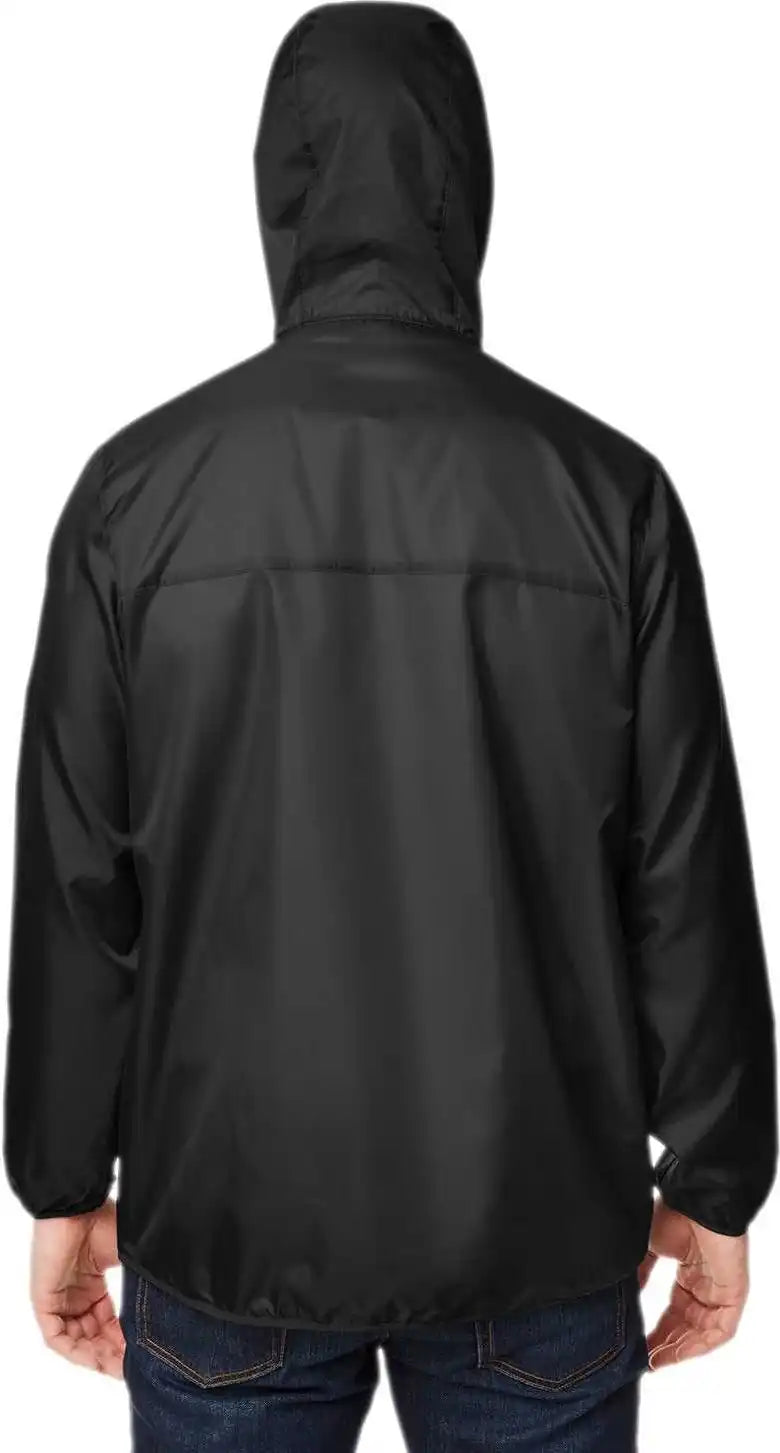 Team 365 Tt77 Adult Zone Protect Packable Anorak Jacket - Black