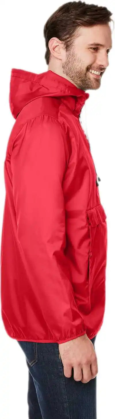 Team 365 Tt77 Adult Zone Protect Packable Anorak Jacket - Sport Red
