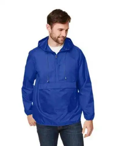 Team 365 Tt77 Adult Zone Protect Packable Anorak Jacket - Sport Royal